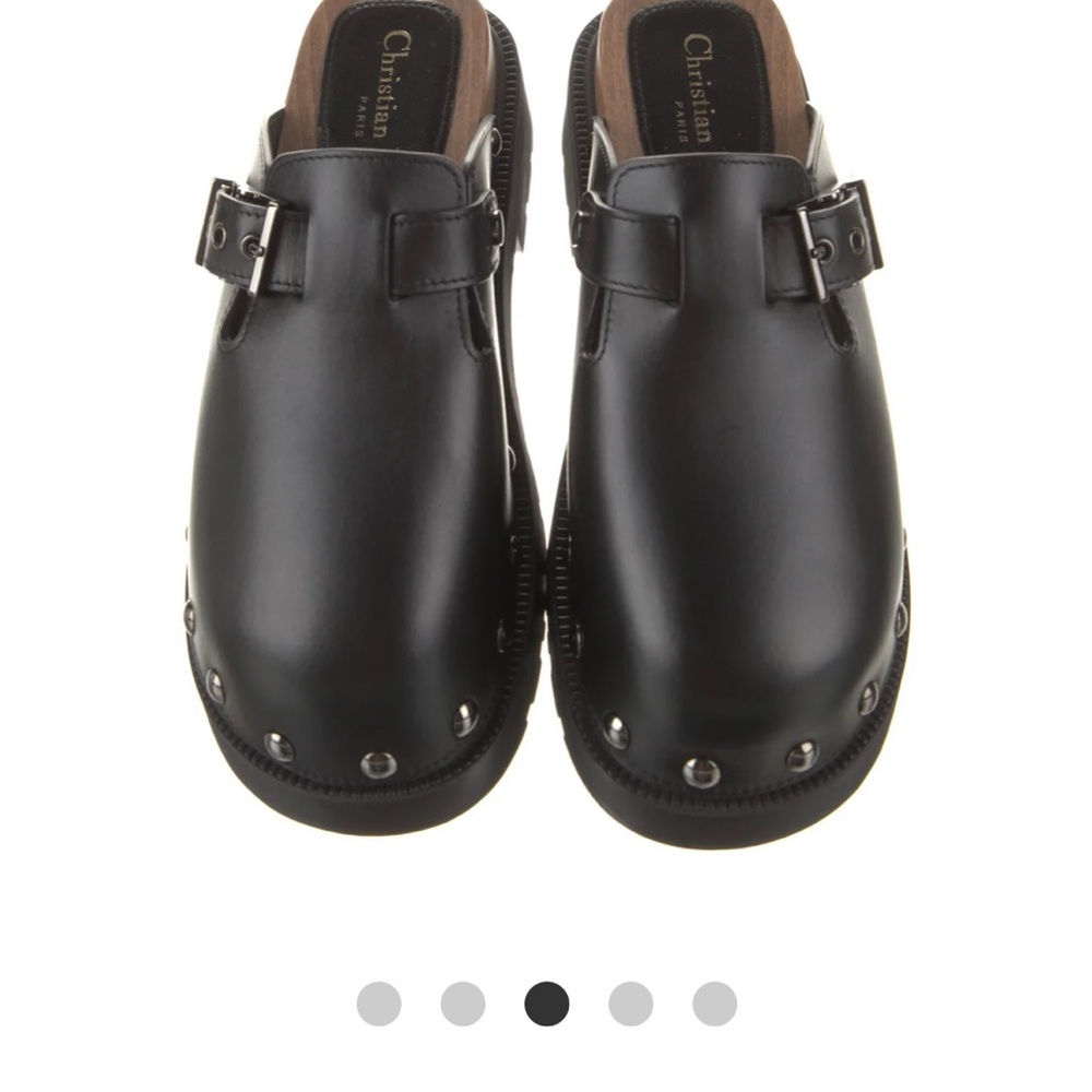 Dior leather studded accent mules - Picture 5 of 17
